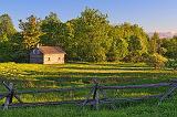 Log Building At Sunset_10110